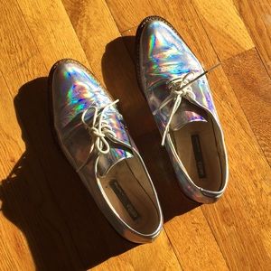 Incredible holographic loafers by miista 37